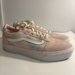 Vans Tie Dye Skate Pink Platform Sneakers Woman’s Size 10